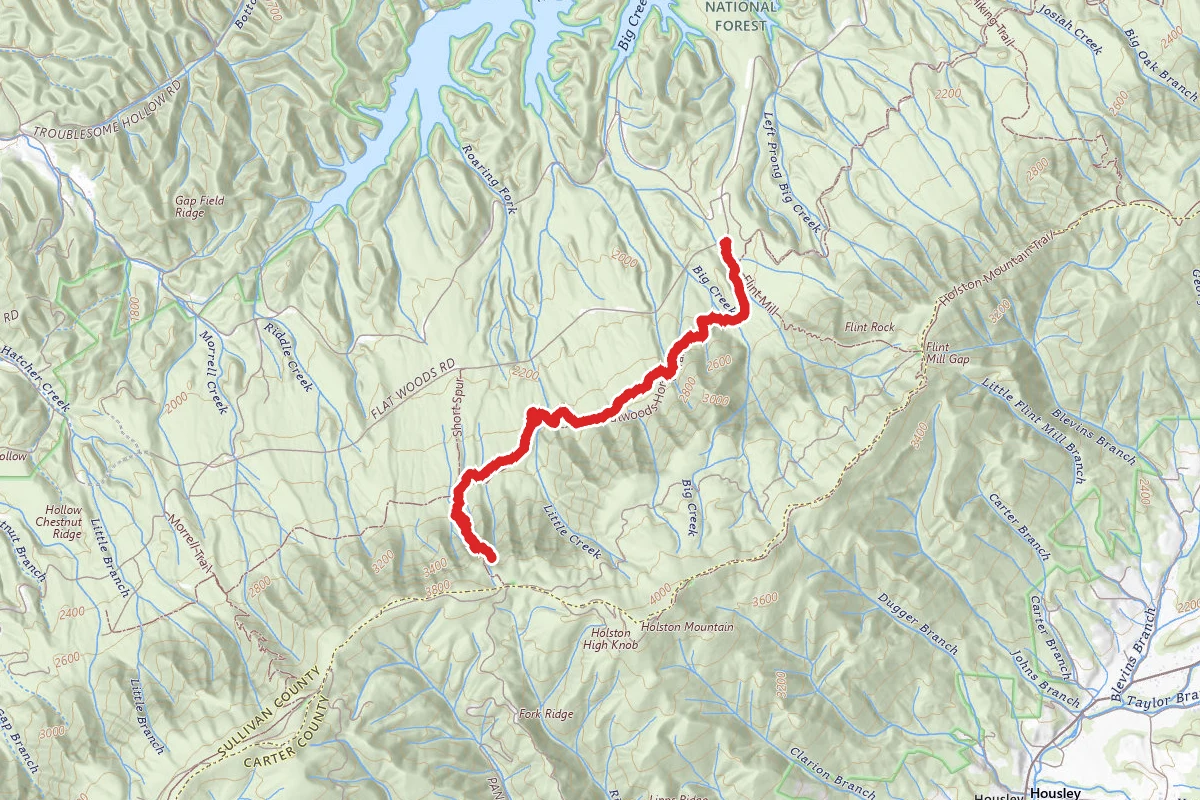 Short Spur and Flatwoods Trail