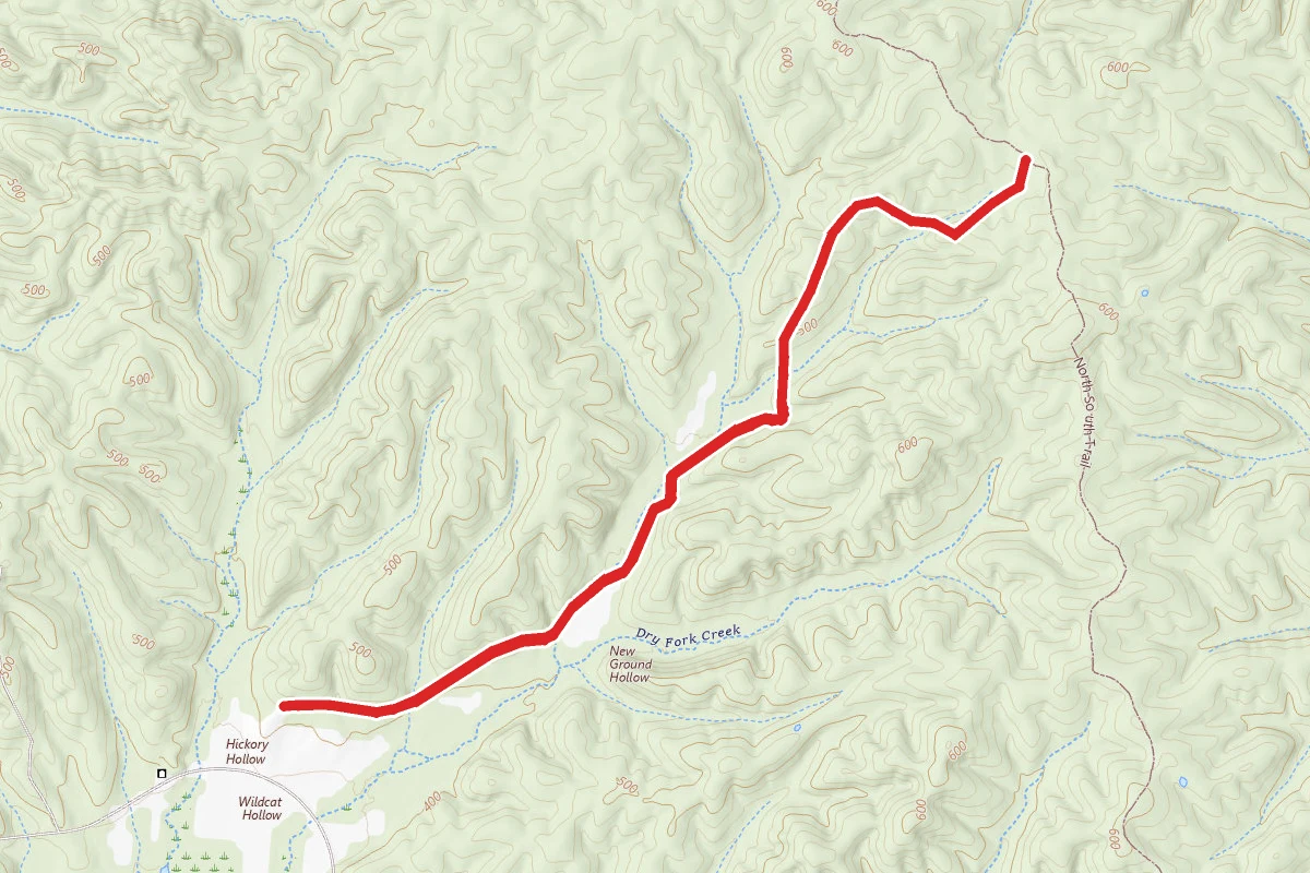 Wildcat Hollow Access to North South Trail LBL