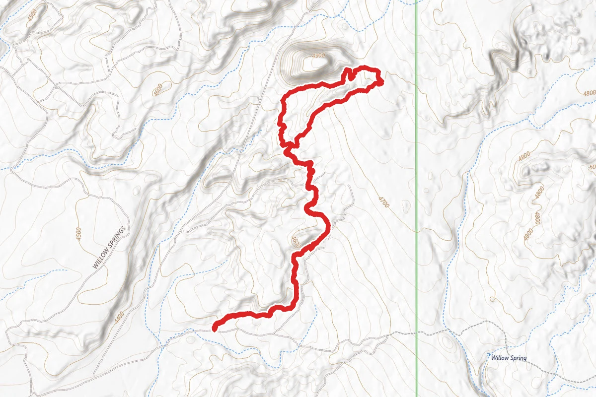 Borderline and Cross Canyon to Wahoo