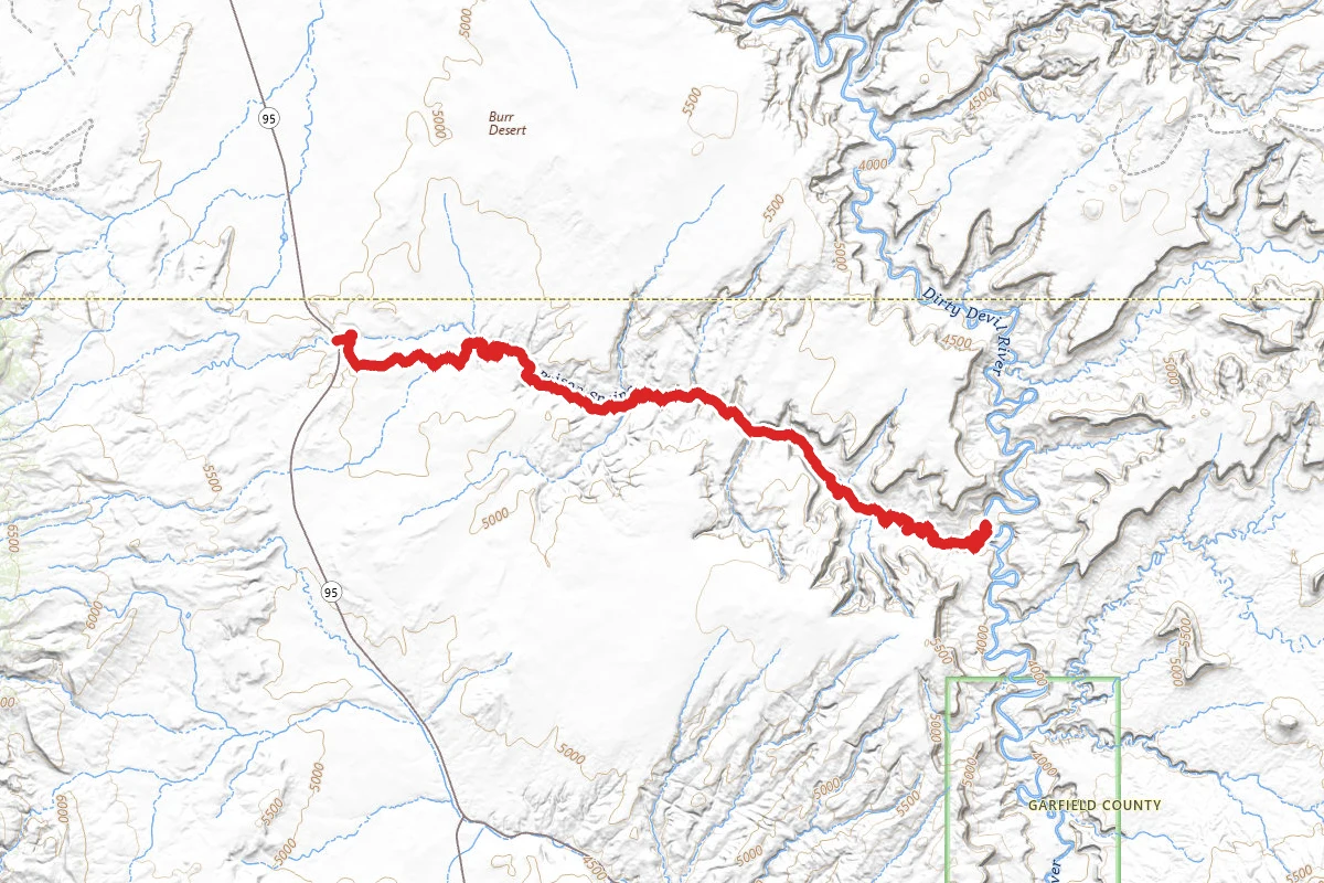 Poison Springs Canyon OHV Road to Dirty Devil River