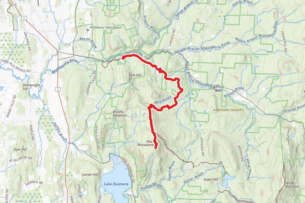 Mount Moosalamoo via Oak Ridge Trail