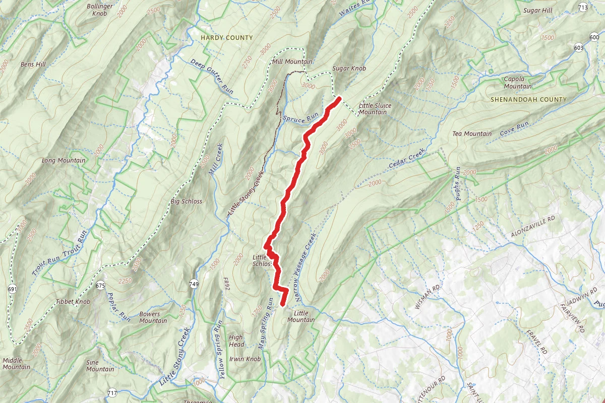 Little Sluice Mountain Trail Via Halfmoon Lookout Trail