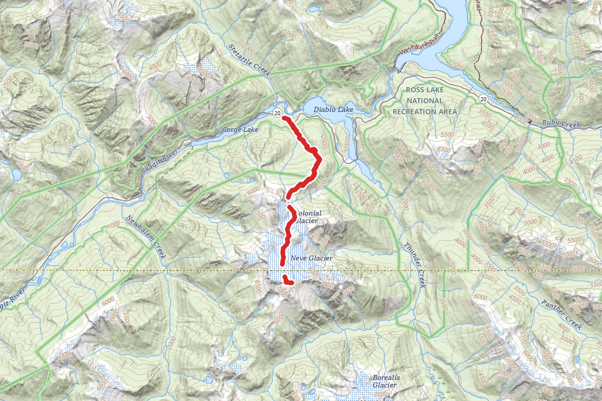 Pyramid Lake to Snowfield Peak