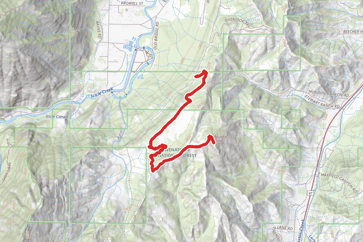 Canyon Rest Trail to Boundary Butte