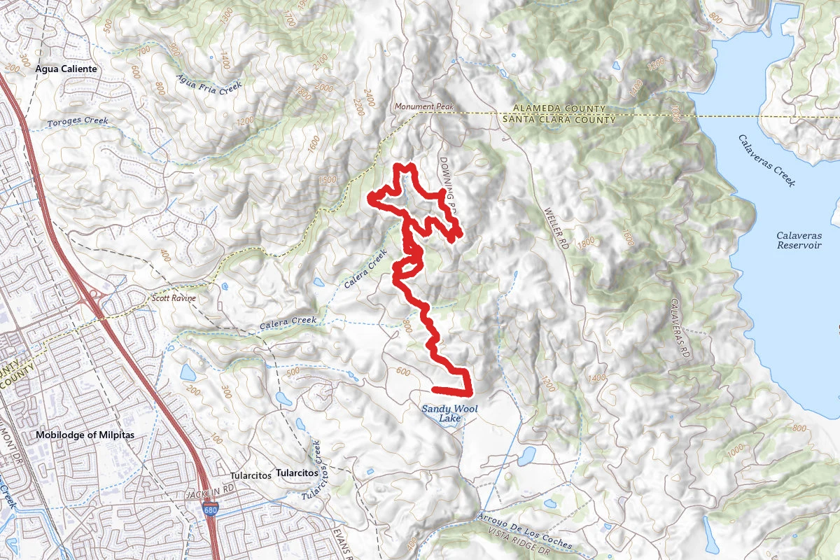 Agua Caliente, Sierra Caliente and Monument Peak