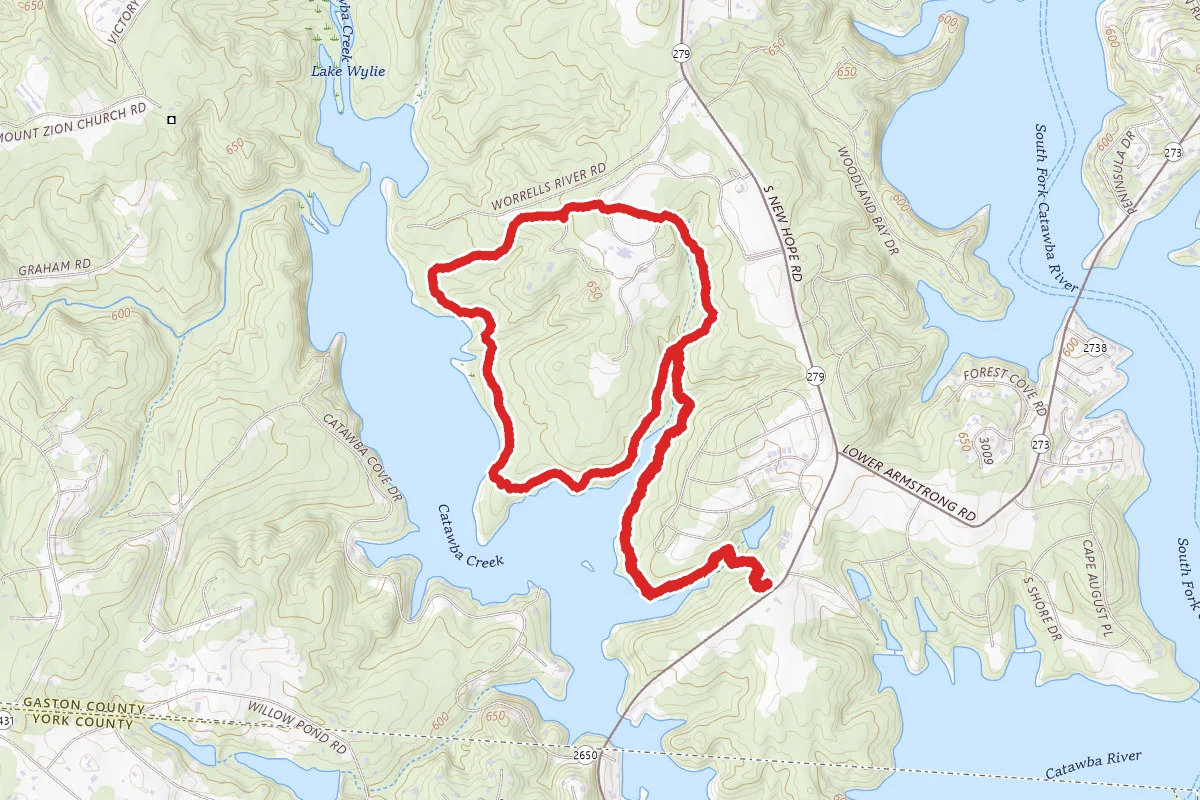 Seven Oaks Preserve Trail Loop from South New Hope Road