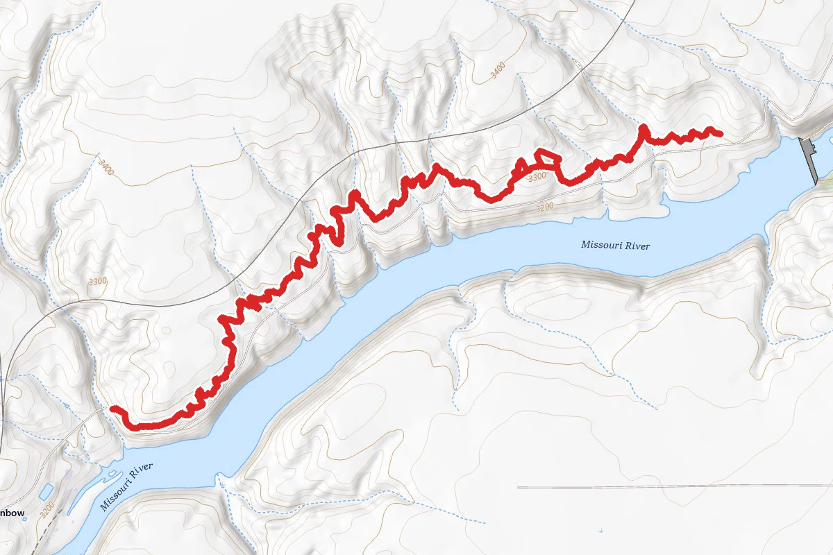 Rainbow Trail route map