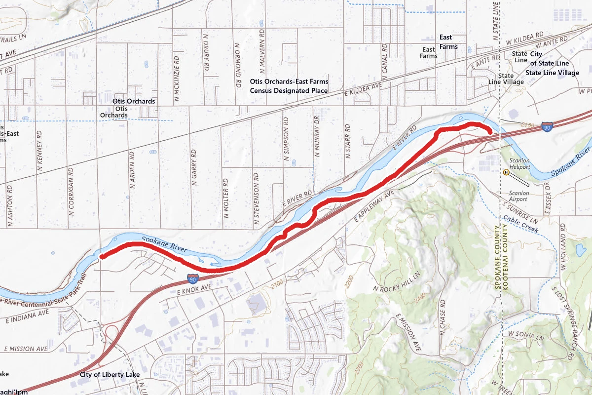 Spokane River Centennial State Park Trail