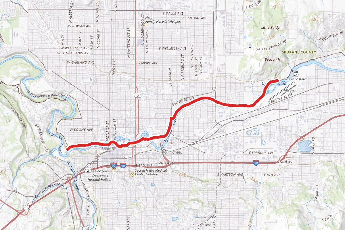 Spokane River Centennial State Park Trail