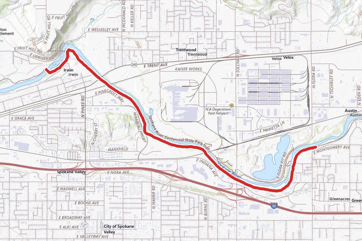 Spokane River Centennial State Park Trail