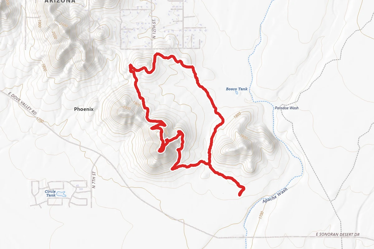 Ridgeback and Apache Wash Trail Loop