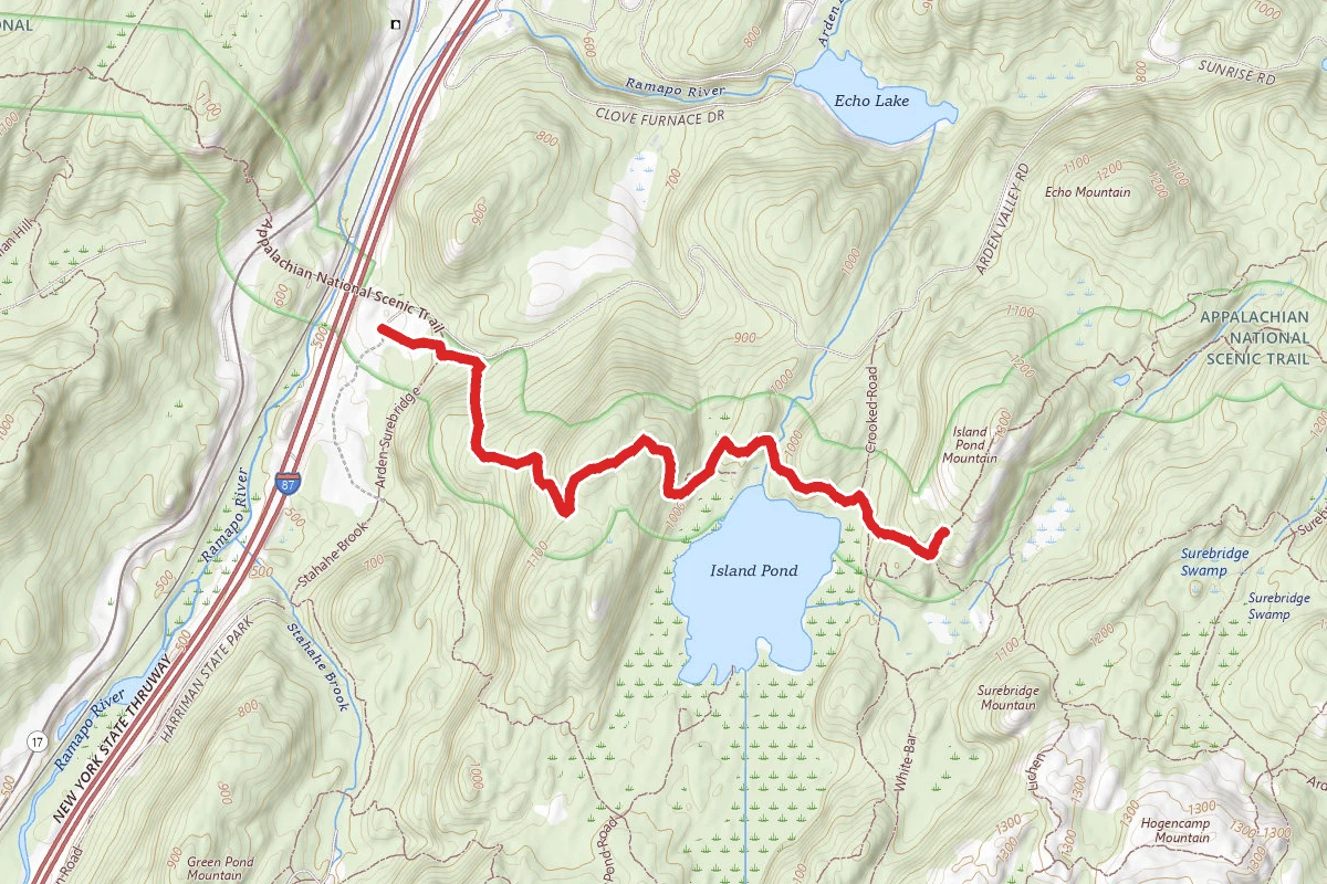 Island Pond via Appalachian Trail