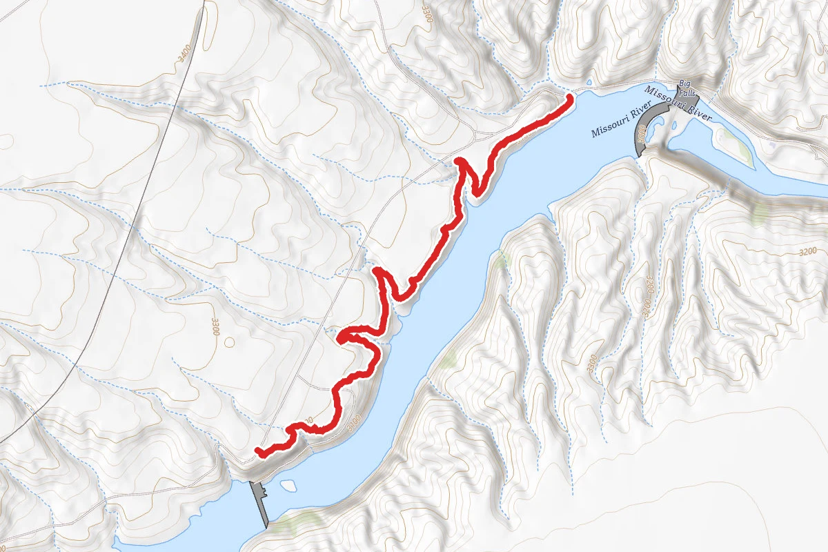 North Shore Network Riverside Trail route map