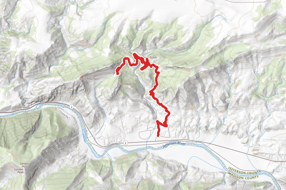 Eastside Trail route map
