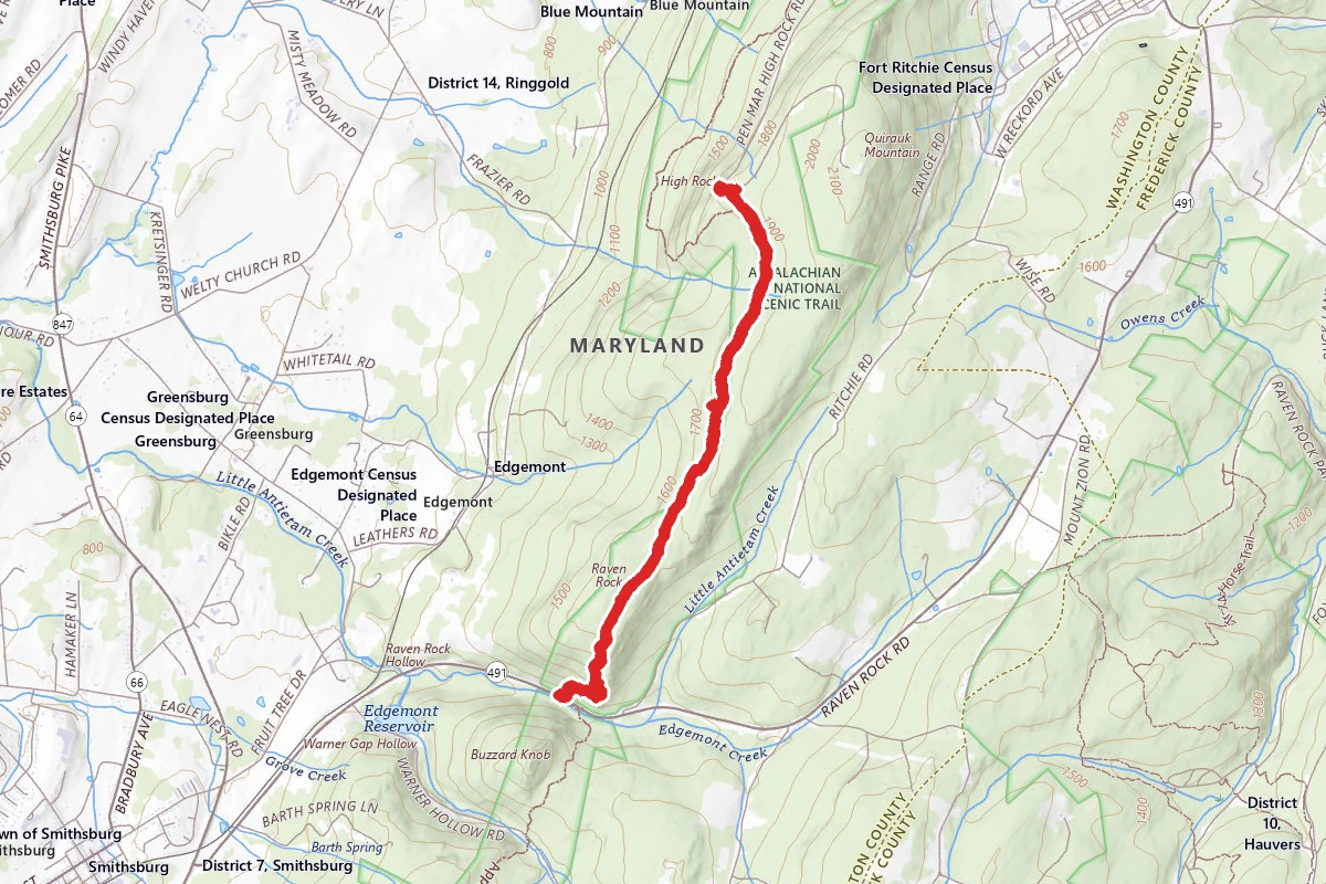 High Rock and Raven Rock via Appalachian Trail
