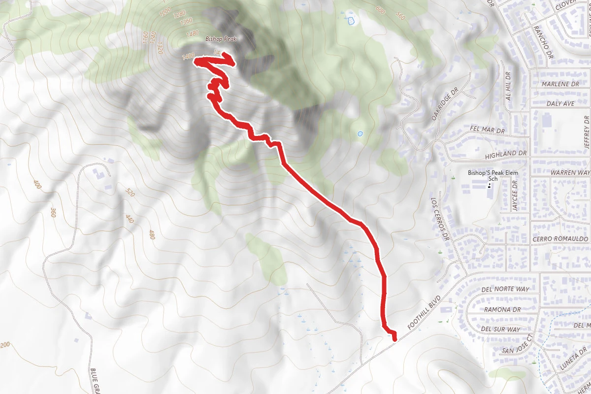 Bishop Peak via West Foothill Boulevard