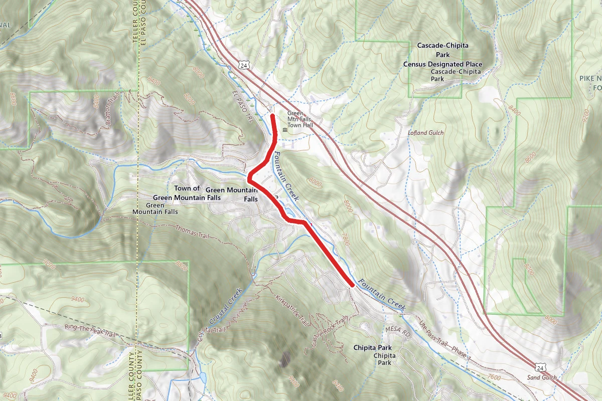 Ute Pass Regional Trail (On Street)