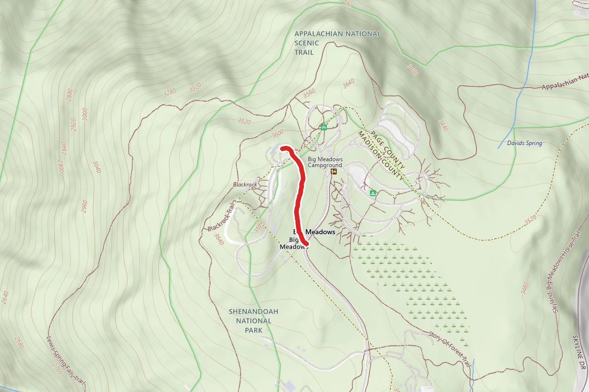 Big Meadows Campground Trail