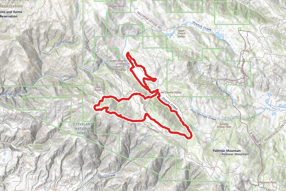 Boucher Trail and Palomar Mountain Loop