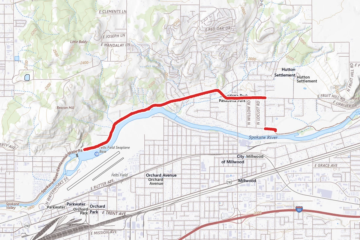 Spokane River Centennial State Park Trail
