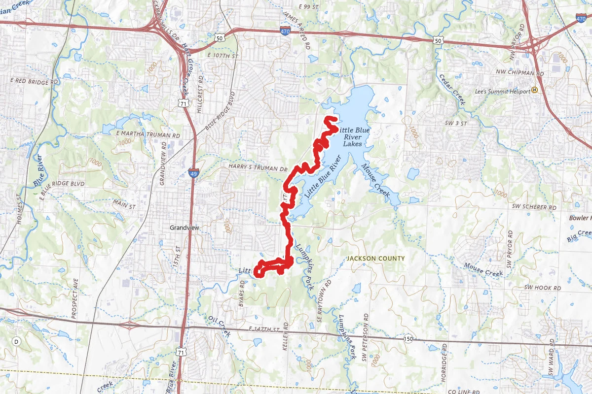 Longview Lake and Little Blue River