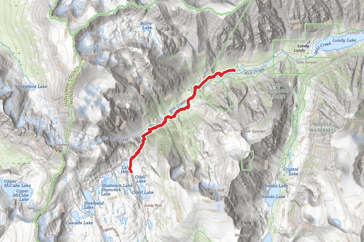 Lundy Canyon Trail