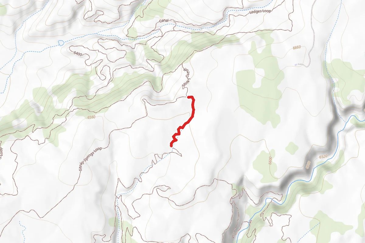 Stinky Springs Loop route map