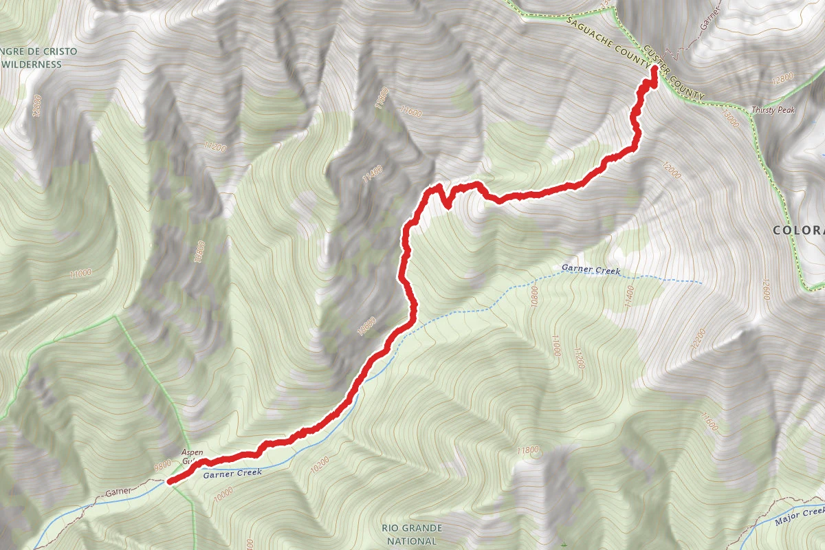 Garner Trail route map