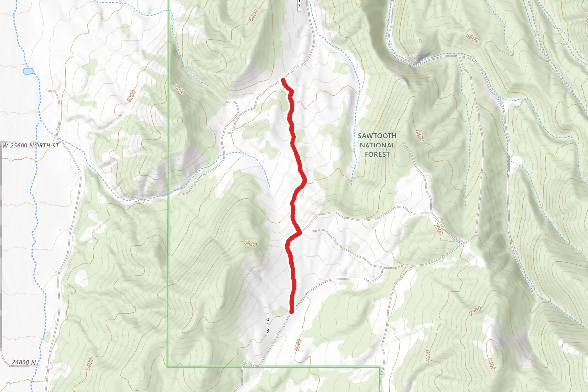 Bally Mountain route map