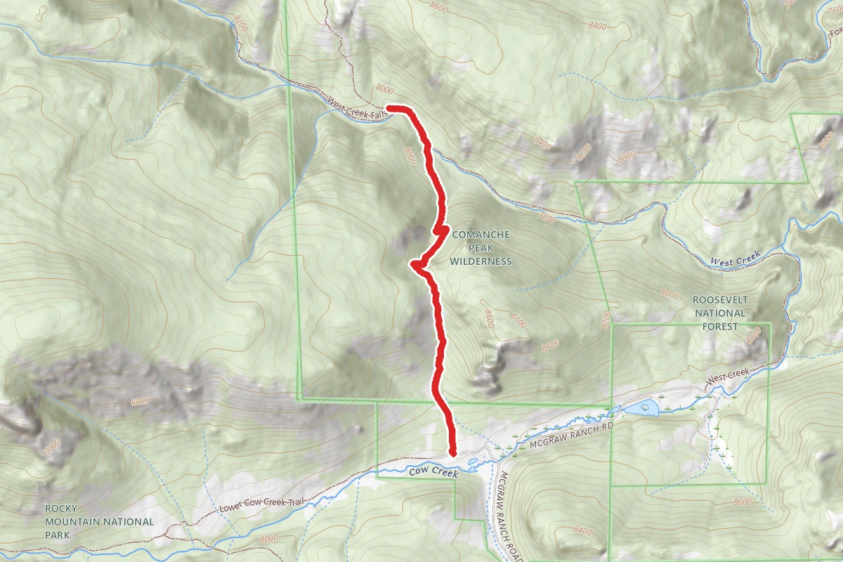 North Boundary, Upper route map