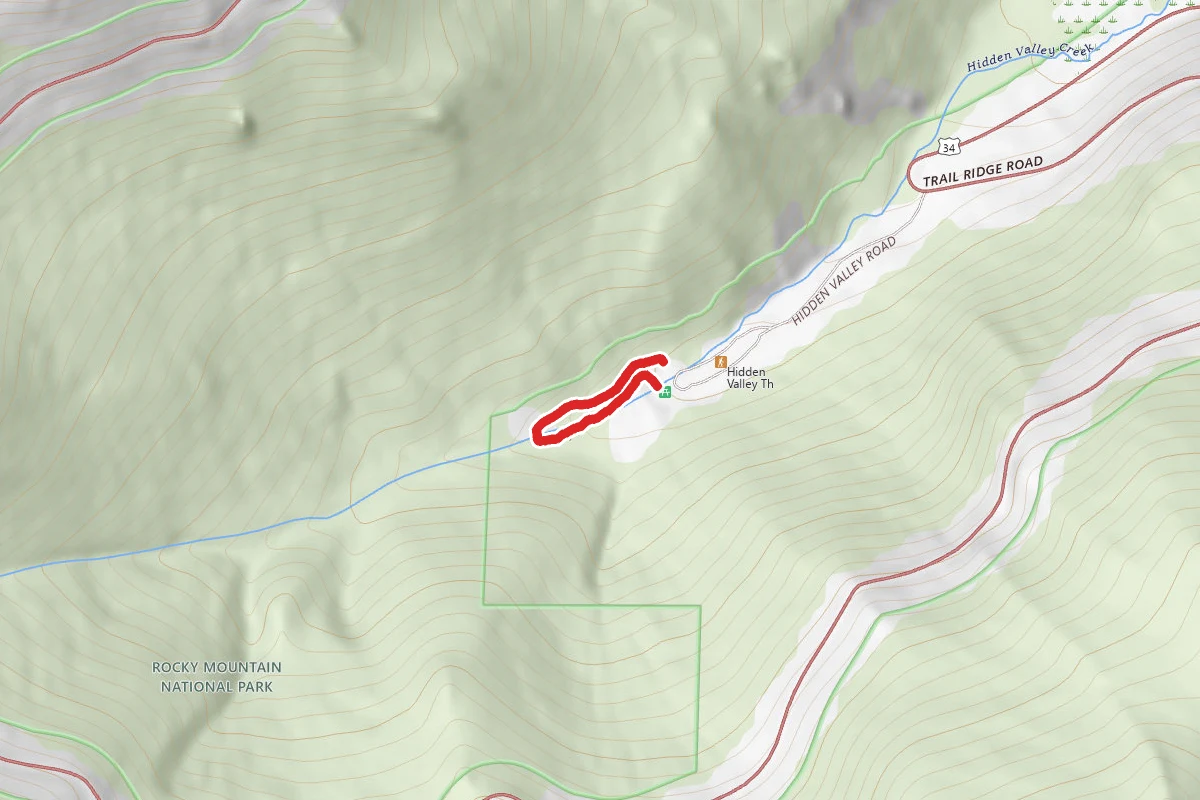 Hidden Valley Accessible Trail route map