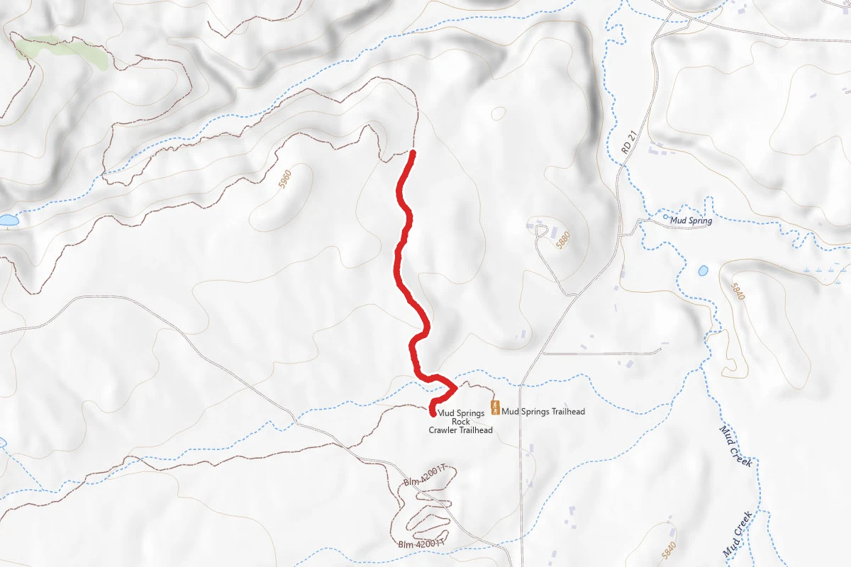 Mud Springs E-Bike Trail route map