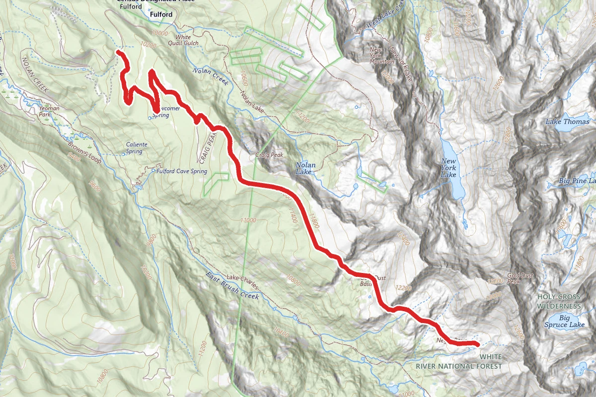 Gold Dust Trail route map