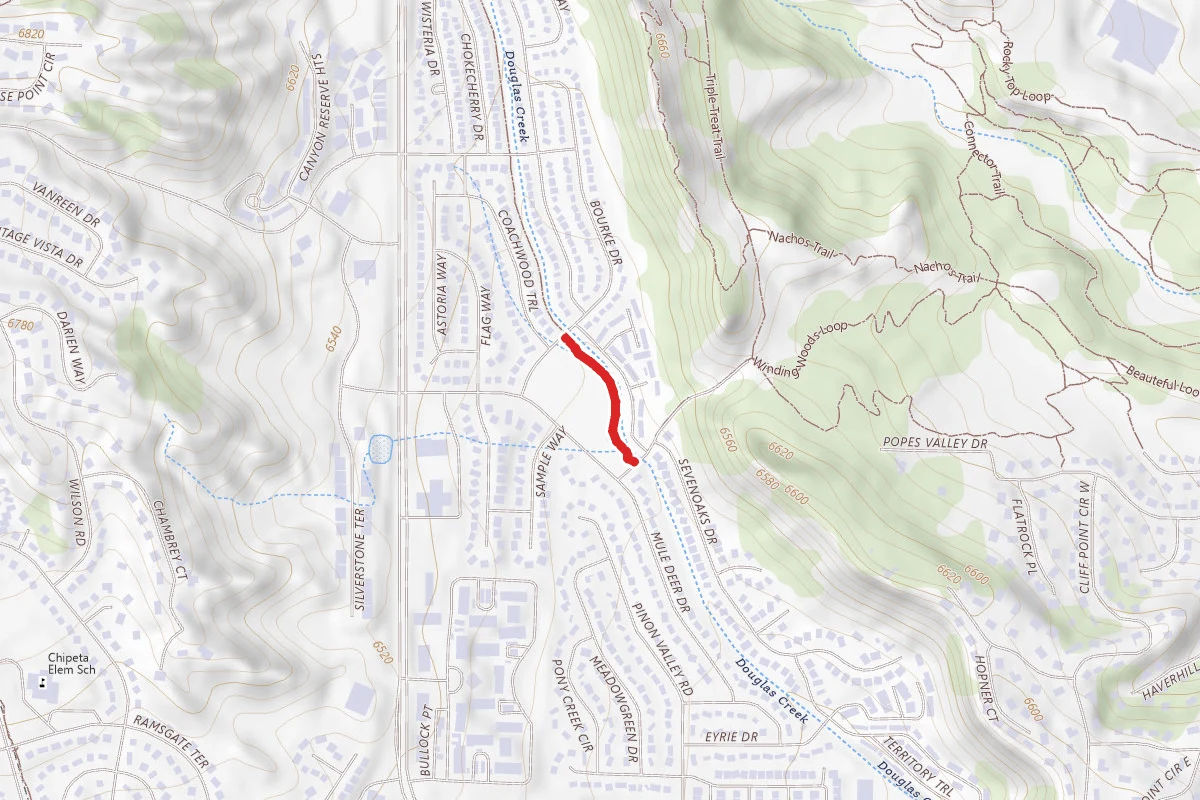 North Douglas Creek Trail route map