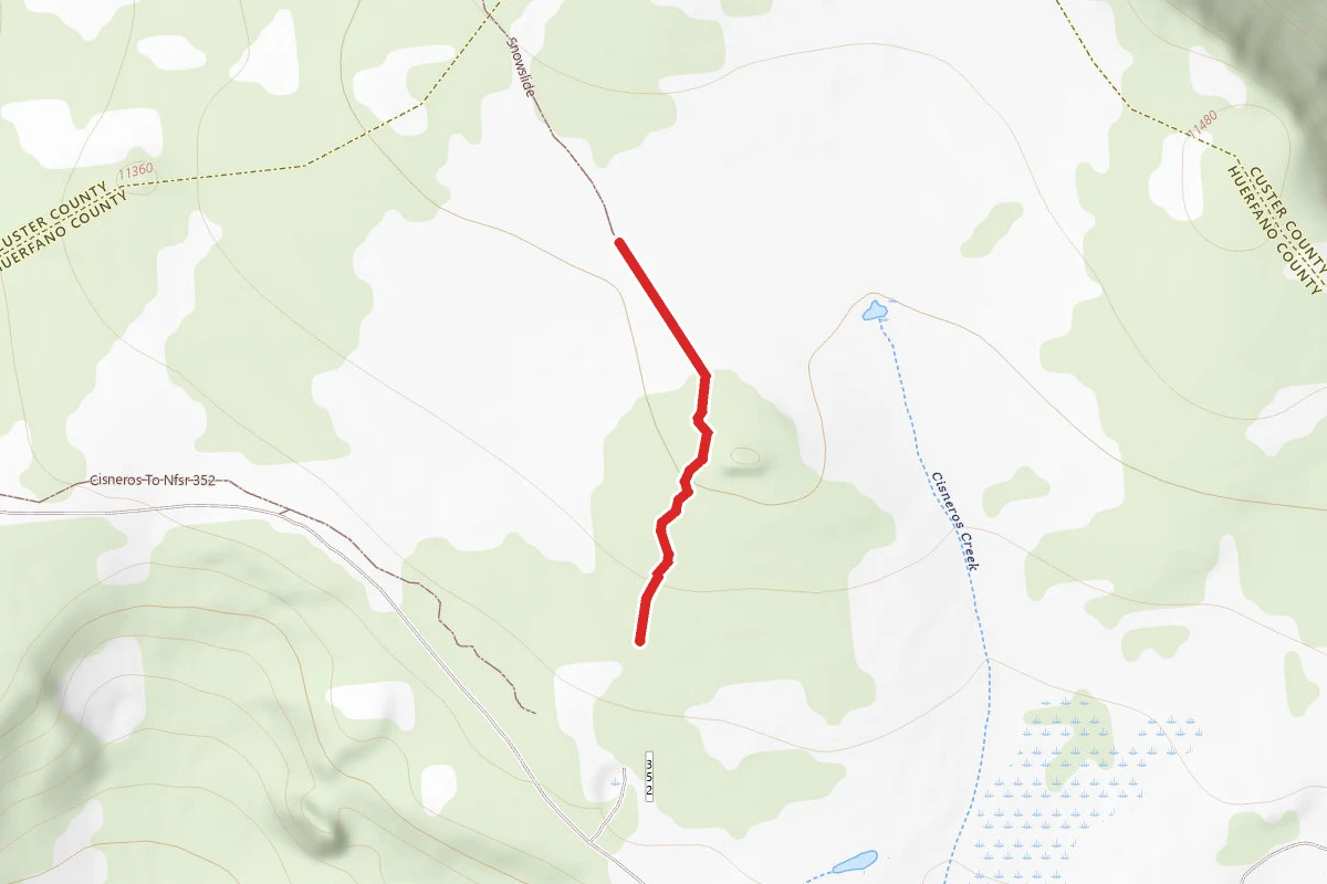 Snowslide Trail route map