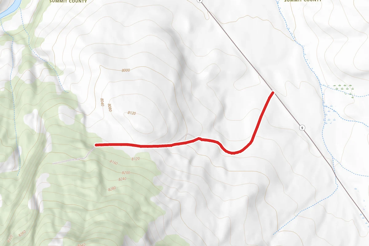 Green Mountain Peak Trail route map