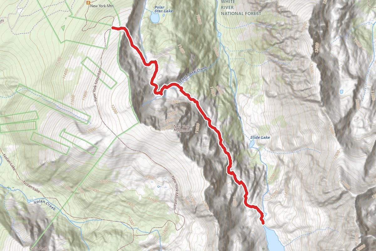 New York Lake Trail route map