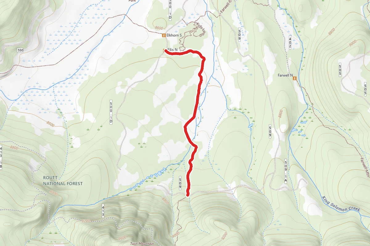 Ellis Trail route map