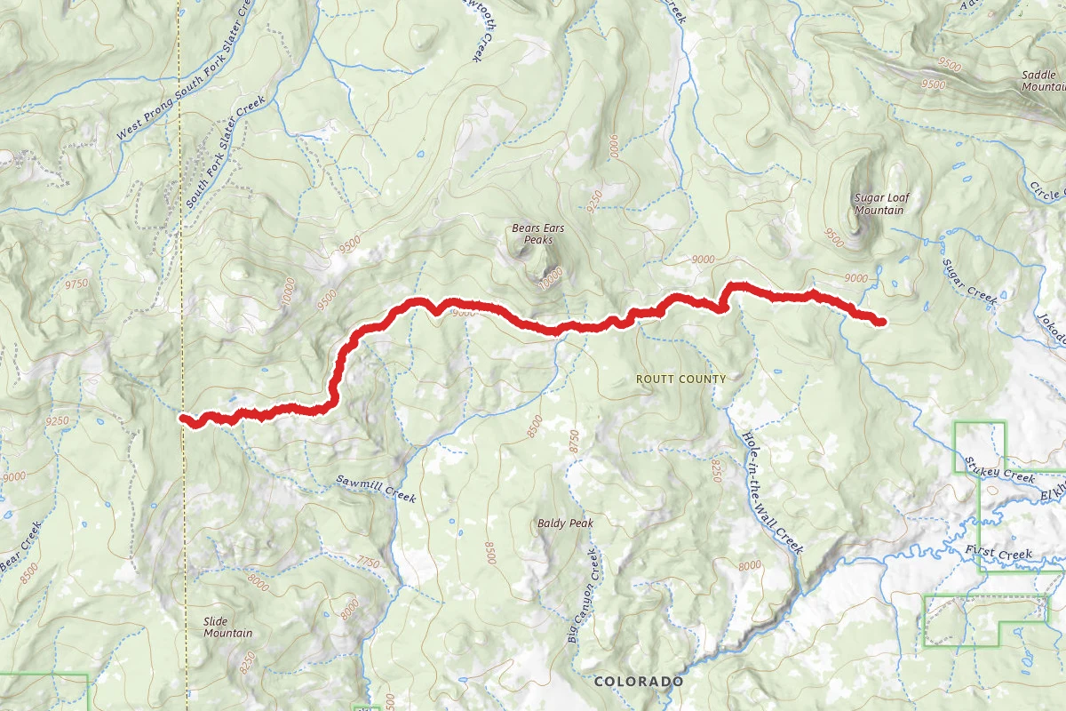 Bears Ears Trail route map