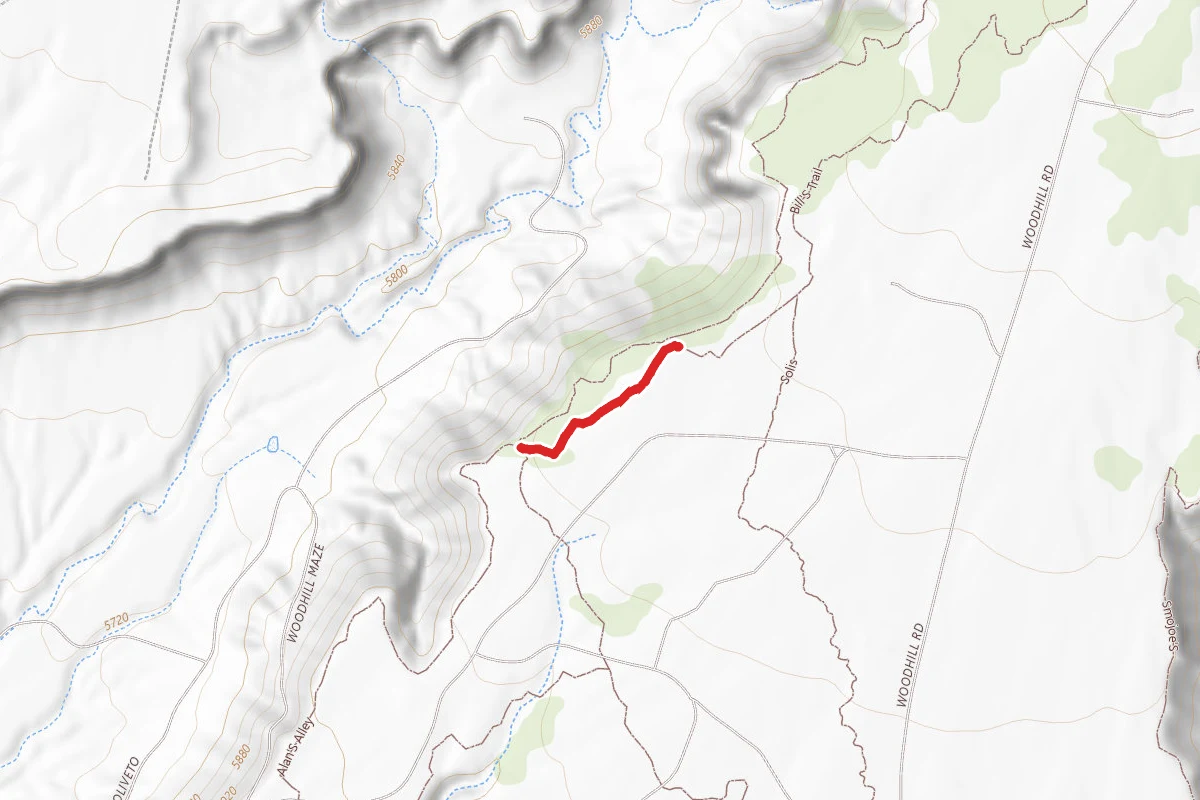 Bill's Trail route map