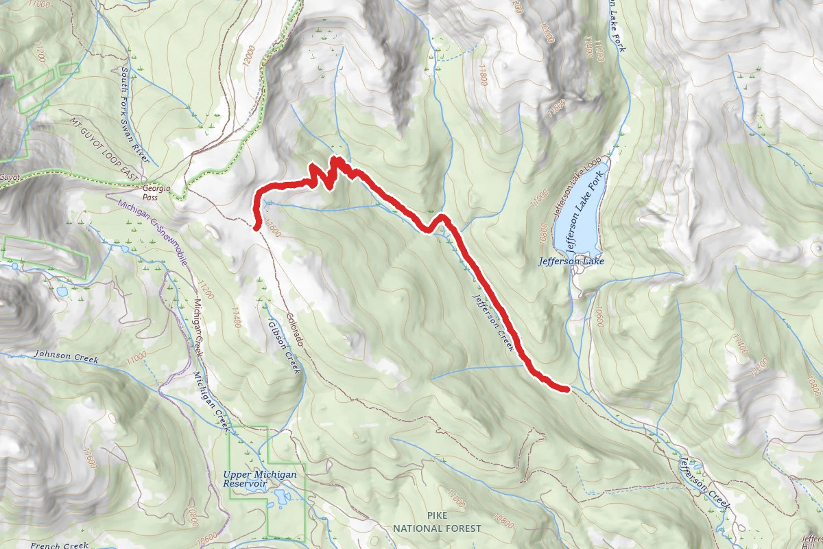 West Jefferson Trail route map