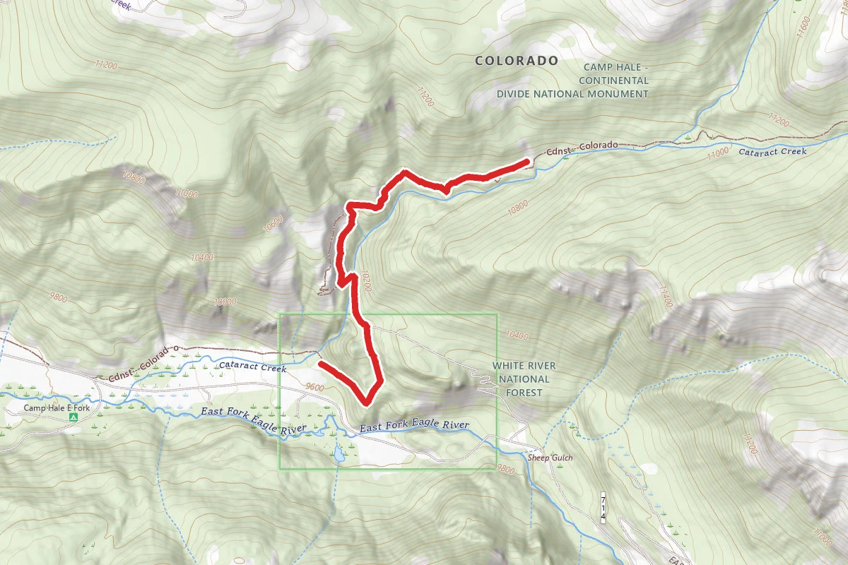 Colorado Trail Segment 8 route map