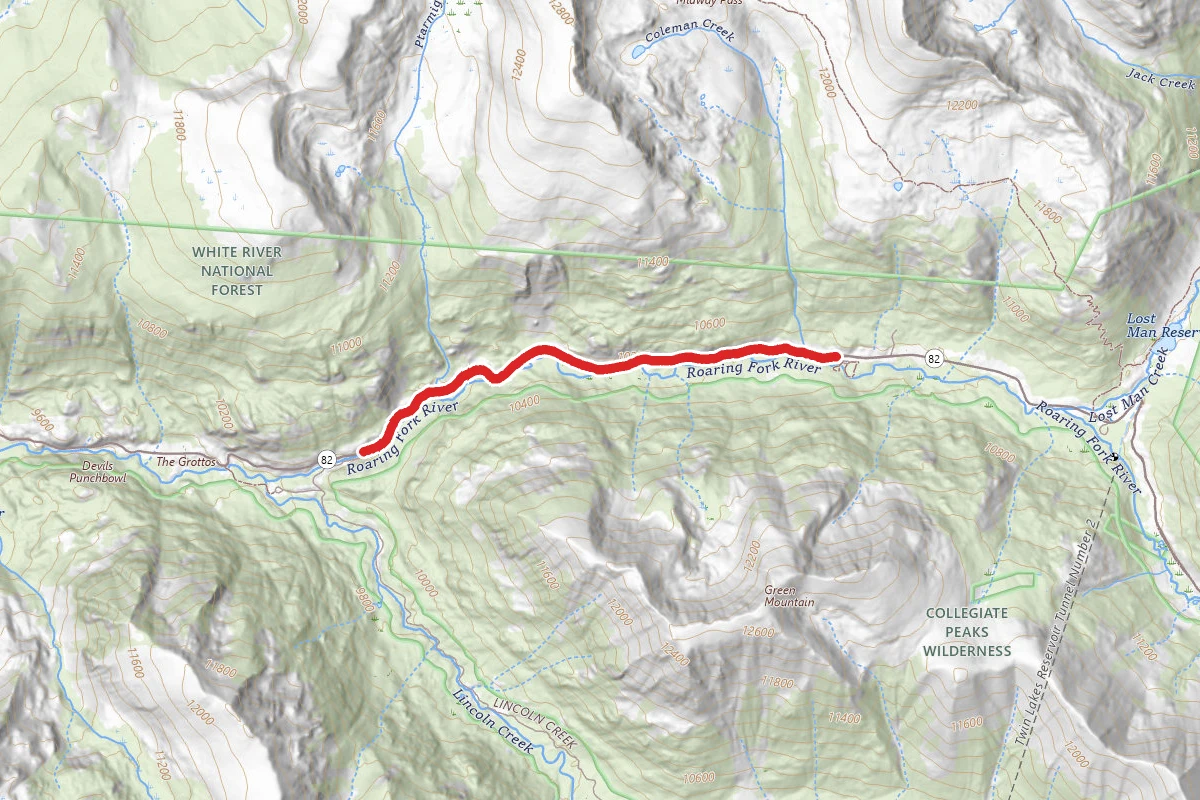 State Highway 82 Road route map