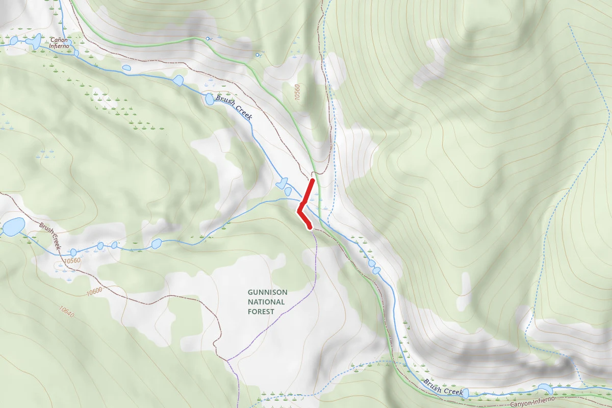 Calf Creek Plateau Trail route map