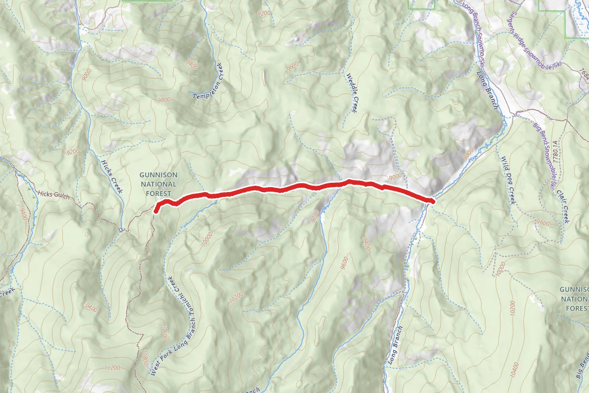 Baldy Lake Trail route map
