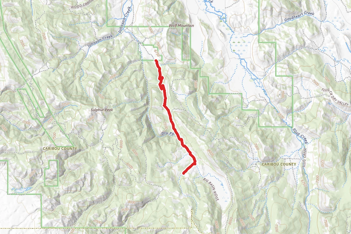 Meadow-Sadie Springs route map