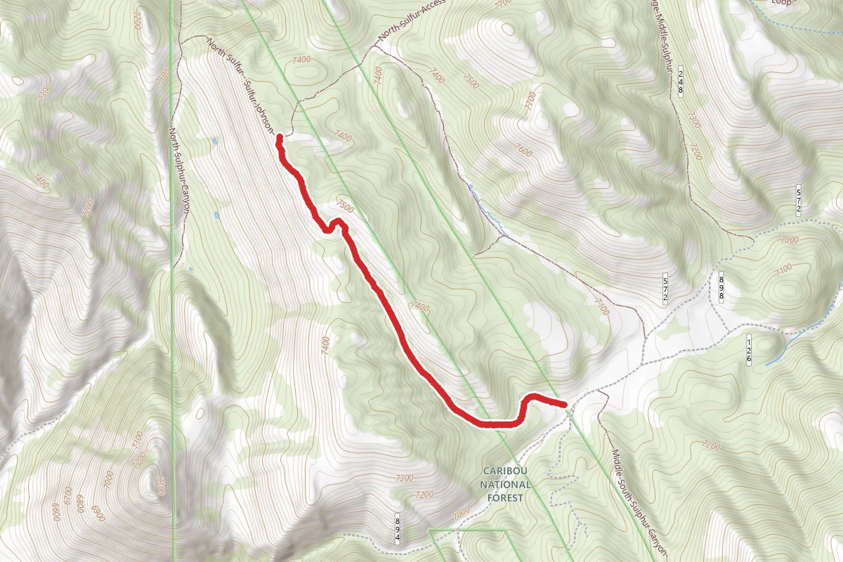 North to Middle Sulphur Canyon