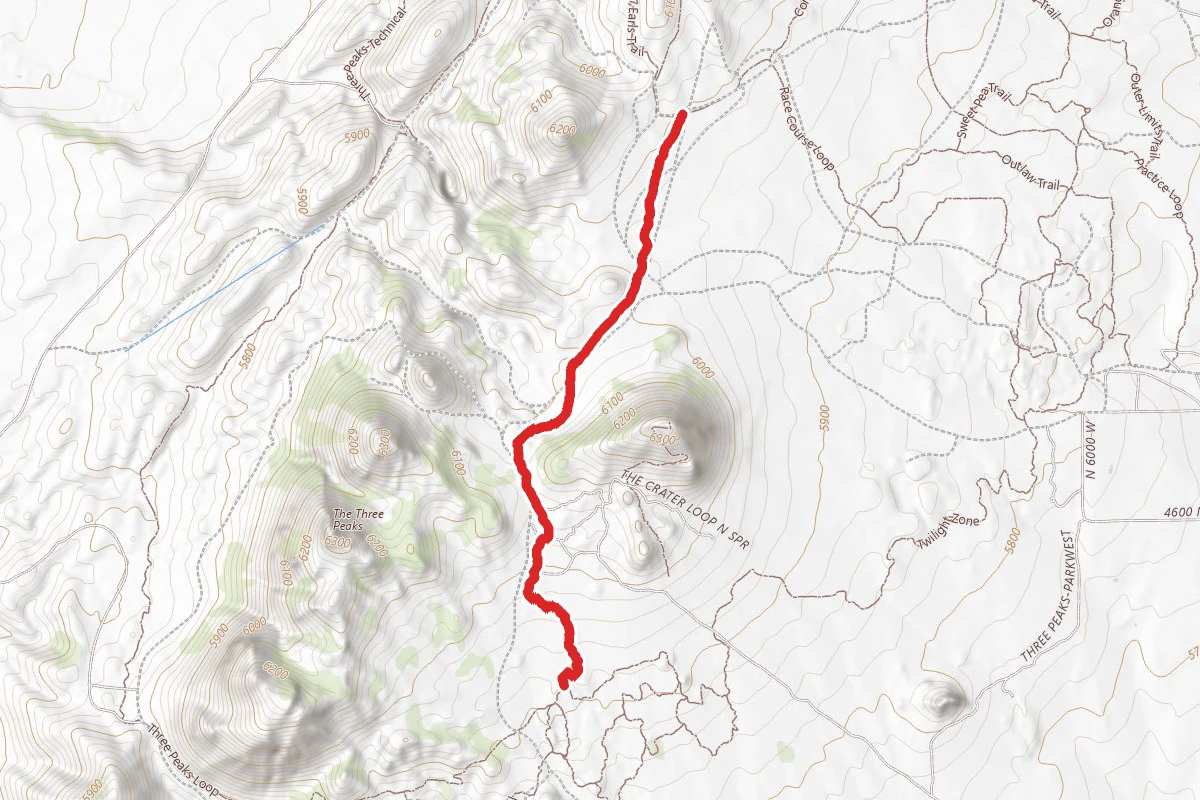 Three Peaks Loop route map
