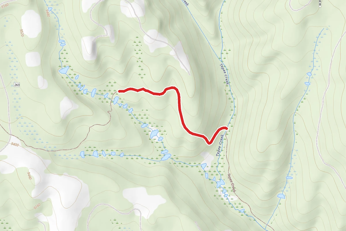 Tepee Creek Trail route map