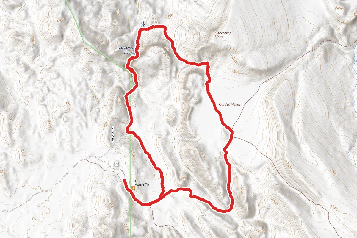 Second Water Trail to Hackberry Springs Loop